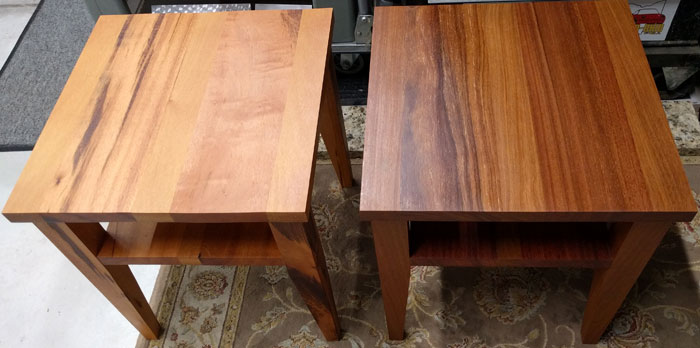 Tigerwood Garapa Magazine End Table Custom Furniture By Jerry